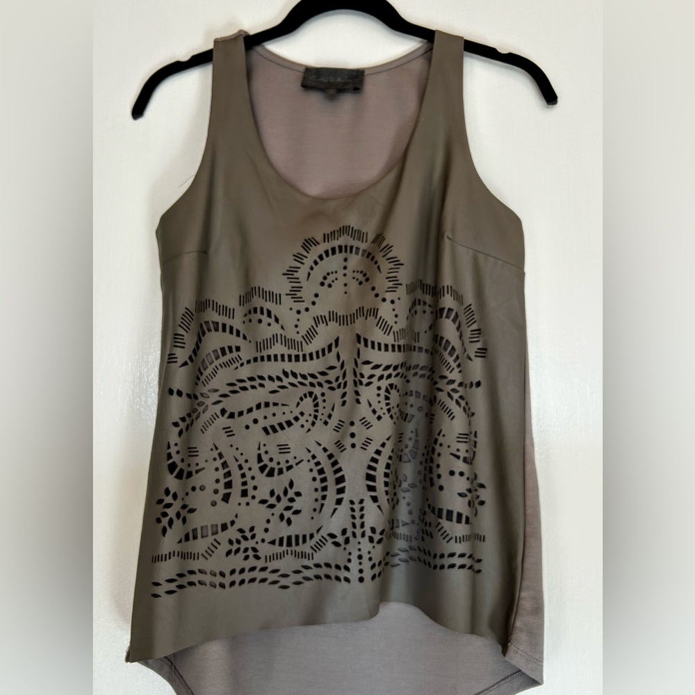 Anthropologie by Sunday in Brooklyn Top  in vegan leather